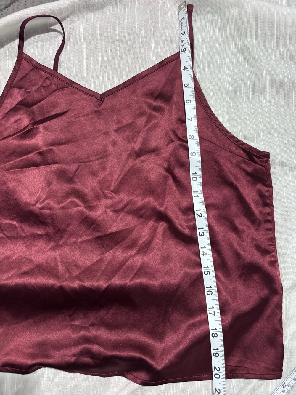 Anthropologie XS Burgundy Sequin Lace Overlay Blouse 2 Piece shirt/Tank Top - Picture 6 of 13
